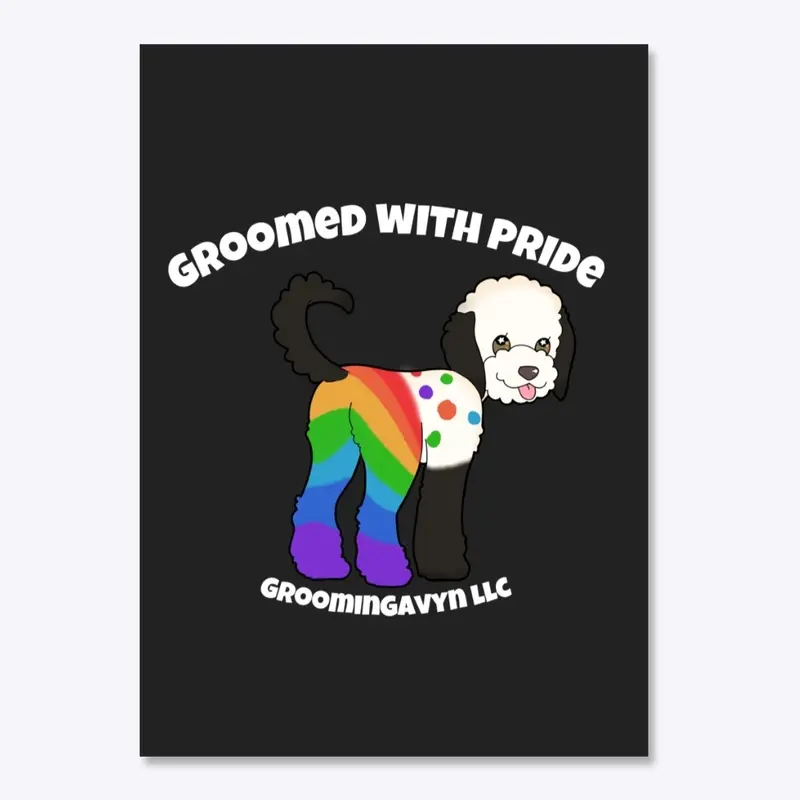 Groomed with Pride Sticker